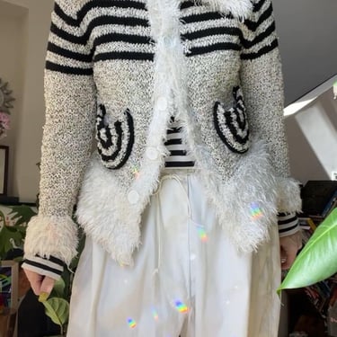 VTG Y2K Handknit Sweater Cardigan 