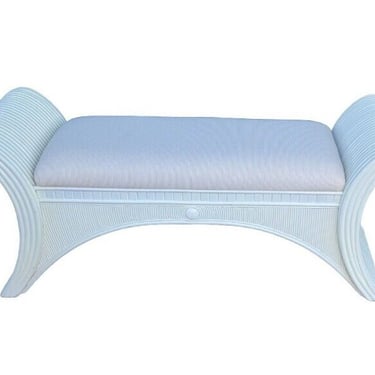 Coastal Split Reed Sculptural Bench 