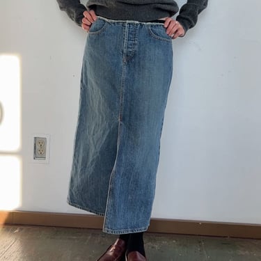 Y2K Denim Midi Skirt (S)