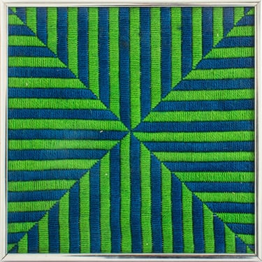 Op-Art Bargello Stitch Needlepoint Panel