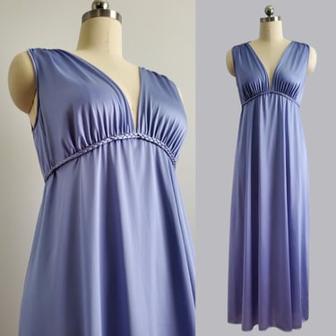 1970s Vanity Fair Greek Goddess Nightgown 70s Lingerie - 70s Women's Vintage Size Medium 