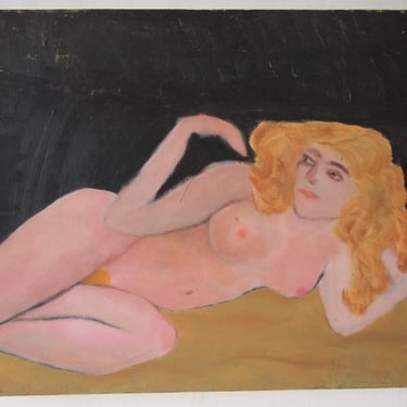 Vintage KINNER PORTRAIT PAINTING Blond Woman Female 24x30