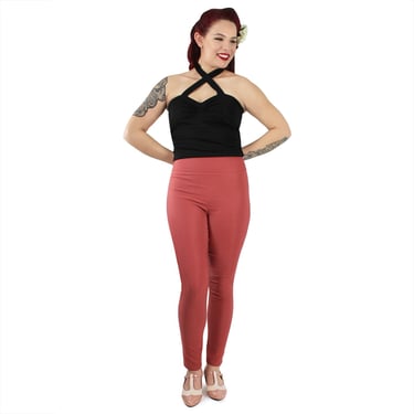 SUMMER SALE!!Pink Pin Up High Waist Cigarette Pants 