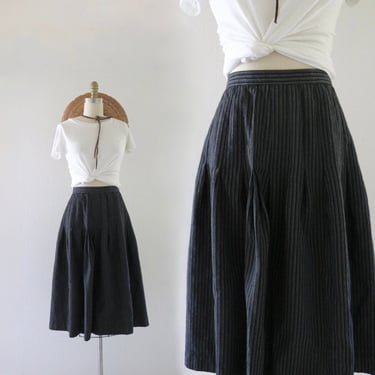 micro stripe wool library skirt - 28 