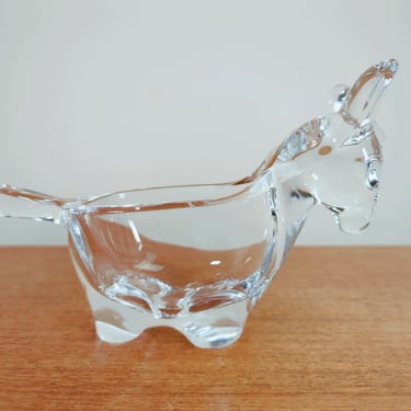 Vintage Sasaki Glass Crystal | Open Nut Bowl Votive | Donkey 