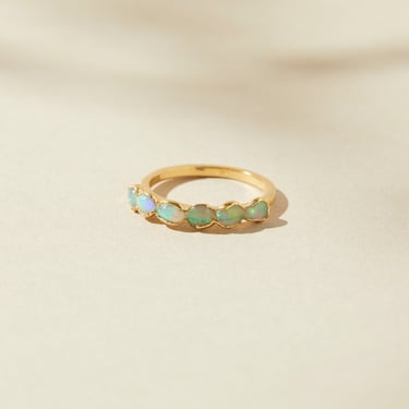raw opal ring, october birthstone ring for women, opal unique engagement ring, natural australian opal jewelry, gold real opal ring 