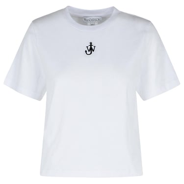 Jw Anderson White Cotton T-Shirt Women