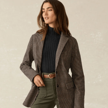 Inlet Knit Blazer in Houndstooth