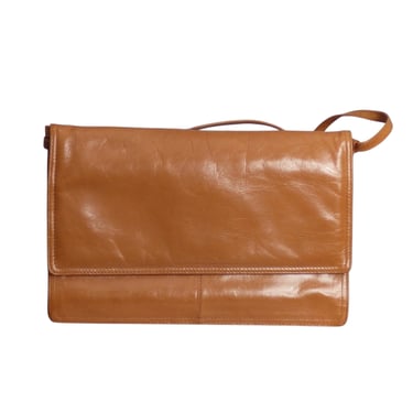 BOTTEGA VENETA- 1970s Caramel Leather Shoulder Bag