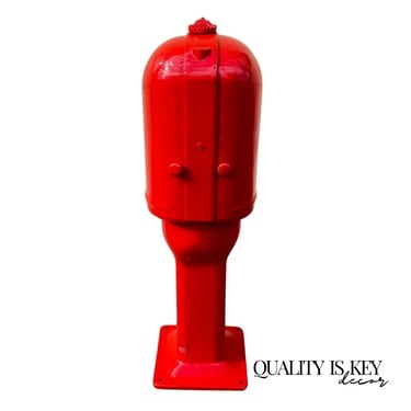 Antique Gilbert & Barker Red Self Measuring Type 208 Vintage Curbside Gas Pump