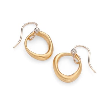 Philippa Roberts | Organic Circle Earrings Vermeil