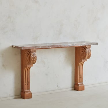 French Neoclassical Wall Console Attributed to Jean Charles Moreaux, French 1940s