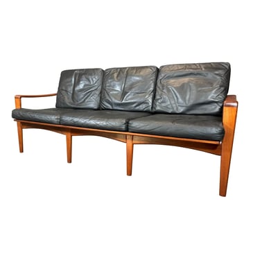 Vintage Danish Mid Century Modern Teak Sofa by Arne Wahl Iversen 