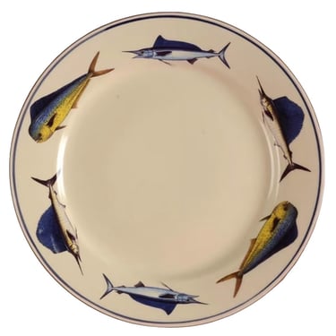 Vintage 2000s Set of Four RGP2 Sport Fish Ceramic Dish Set By Rivers Edge 