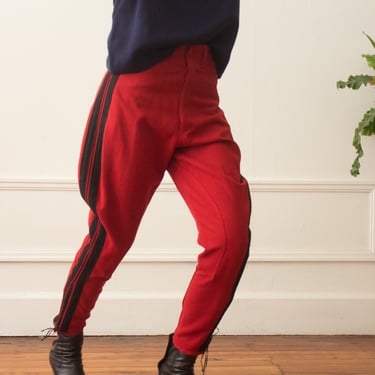 1990s Gaultier Junior Red Wool Jodphur Pants 