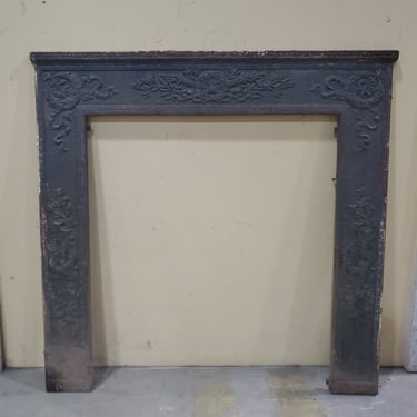 Antique Cast Iron Decorative Fireplace Surround