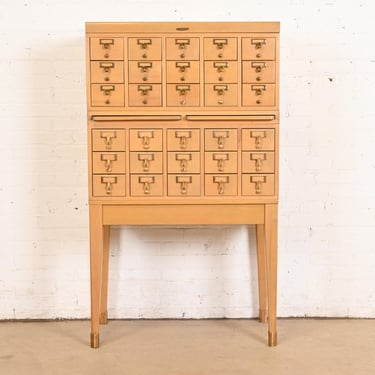 Mid-Century Modern 30-Drawer Library Card Catalog by Remington Rand