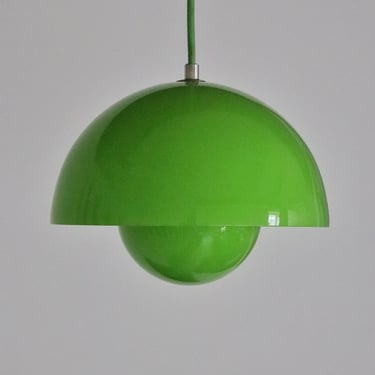 Green Verner Panton Flower Pot Lamp
