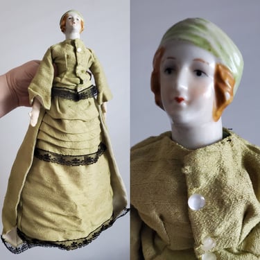 Antique China Head Doll with Turban - Japan  - Antique Dolls - Collectible Dolls 