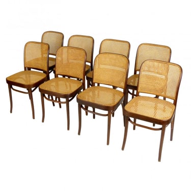 Set of 8 Hoffman Chairs by Thonet, Poland
