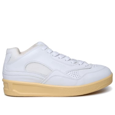 Jil Sander White Leather Sneakers Men