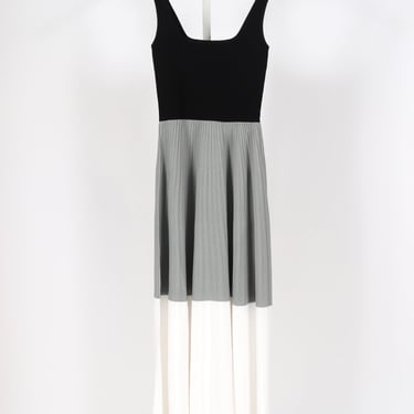 Square Neck Mesh Dress - Color Block