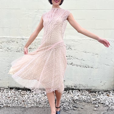 Nina Ricci Pink Lace Dress