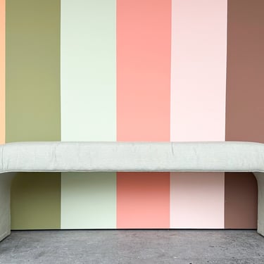 Seafoam Upholstered Waterfall Bench