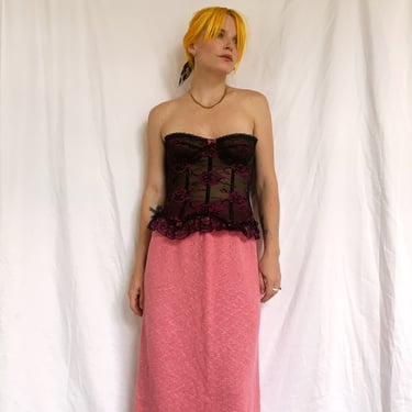 Vintage Bubblegum Pink Knit Skirt 