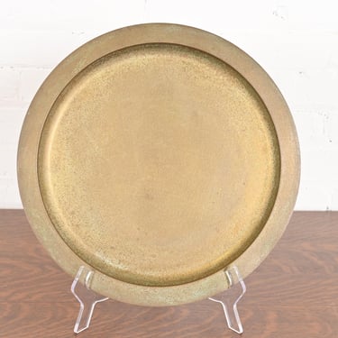 Tiffany Studios New York Bronze Doré Large Charger Plate or Tray