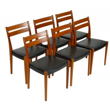 Set of 6 Teak Dining Chairs, Sweden