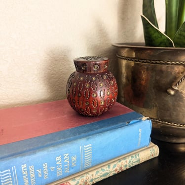 Handcarved Polish Wooden Jar 