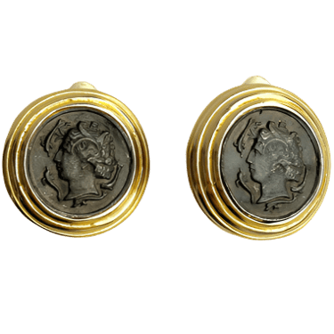 Designer Maresca Roman Coin Earrings