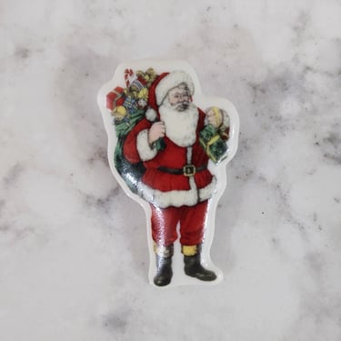 Vintage Spode Santa Claus Brooch 