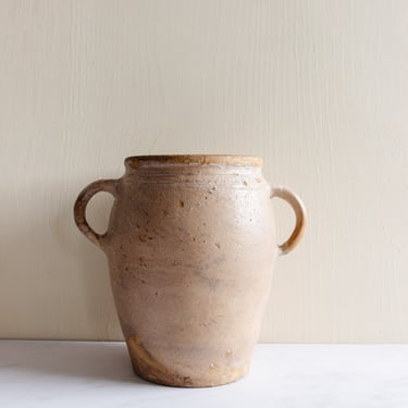 antique French stoneware confit pot