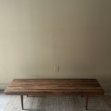 Walnut slat coffee table