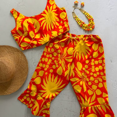 Funky 1960’s Beach Party Lounge Set by Surf Line Hawaii / Sz S/M