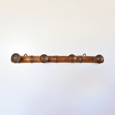 vintage french faux bamboo coat rack