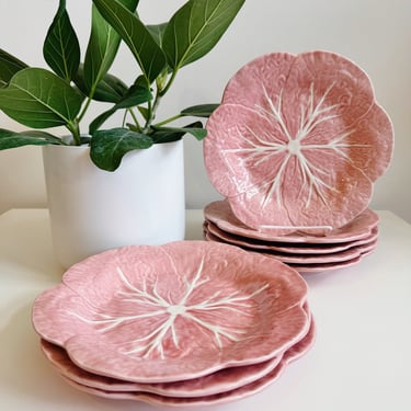 Pink Cabbage-Ware Dinner Plates by Bordallo Pinheiro