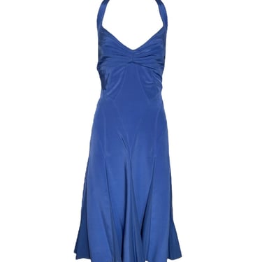 Zac Posen Periwinkle Blue Halter Flare Dress, NWT