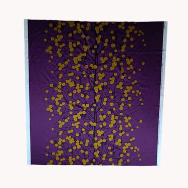 Marimekko Lumimarja 2004 Purple & Gold Berries Cotton Fabric - Finnish Vintage 