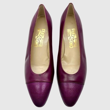 FERRAGAMO PURPLE LOAFERS | Women's Slip On Loafers | Italian Leather Shoes | Designer Shoes | Made in Italy, Florence | Women's size 7 