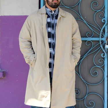 Vintage 1990s Polo Ralph Lauren Coat, Medium Men, Khaki Cotton blend, All Weather Rain Coat, New With Tags old stock 
