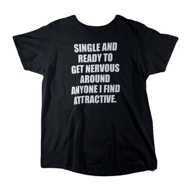 Vintage Slogan T-Shirt Single And Nervous Funny