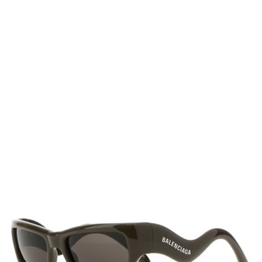 Balenciaga Unisex Brown Acetate Hamptons Rectangle Sunglasses