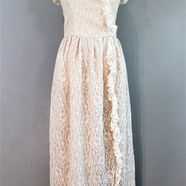 Victor Costa - Lace - Casual Wedding Dress - Ivory - Formal - Marked size 12 