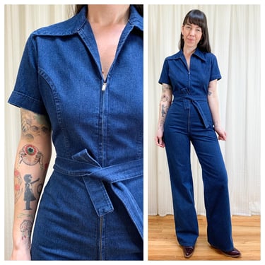 70s wrangler deadstock denim jumpsuit 