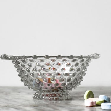 Vintage Hobnob Glass Candy Bowl 