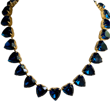 Grace Dark Blue Heart Necklace