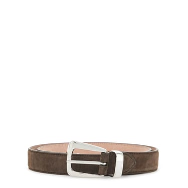 Khaite Benny Suede Leather Belt In Women